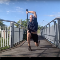 steel mace walking lunge uppercuts