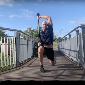 steel mace walking lunge uppercuts