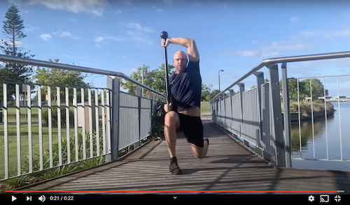 steel mace walking lunge uppercuts